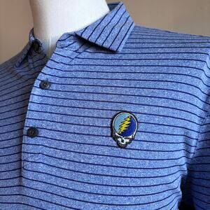 Grateful Dead Steal Your Face Cutter & Buck Golf Polo (L)